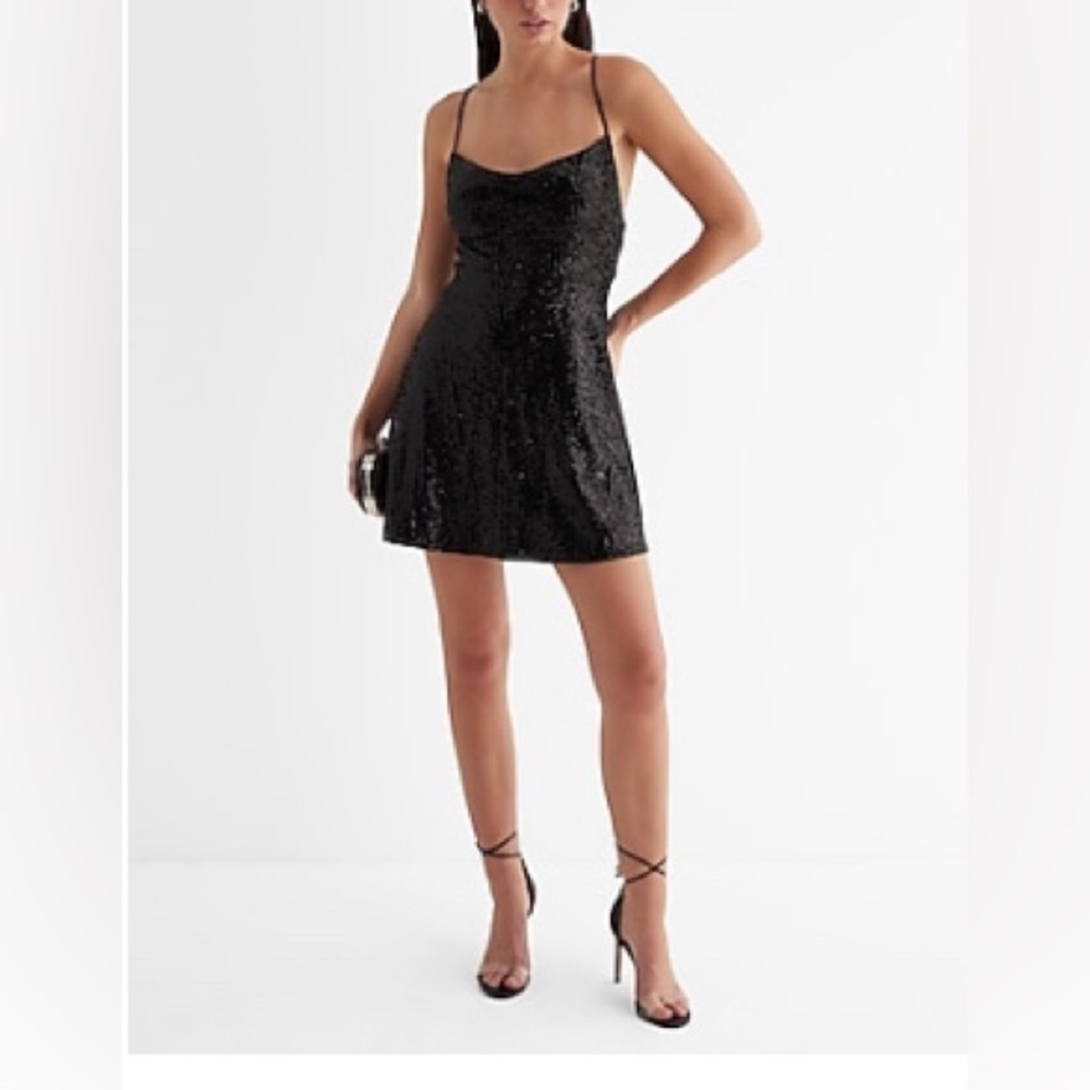 Black Sequin Dress